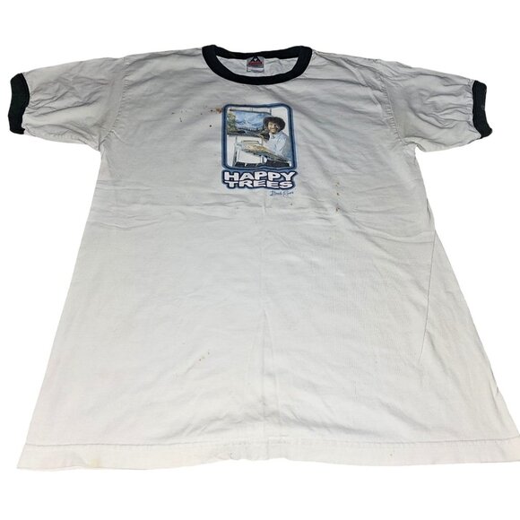 Bob Ross Happy Trees Graphic T-Shirt Large - Picture 1 of 3